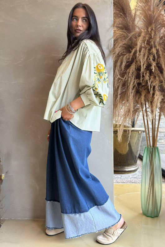 Hutton Crewel Work Shirt Olive